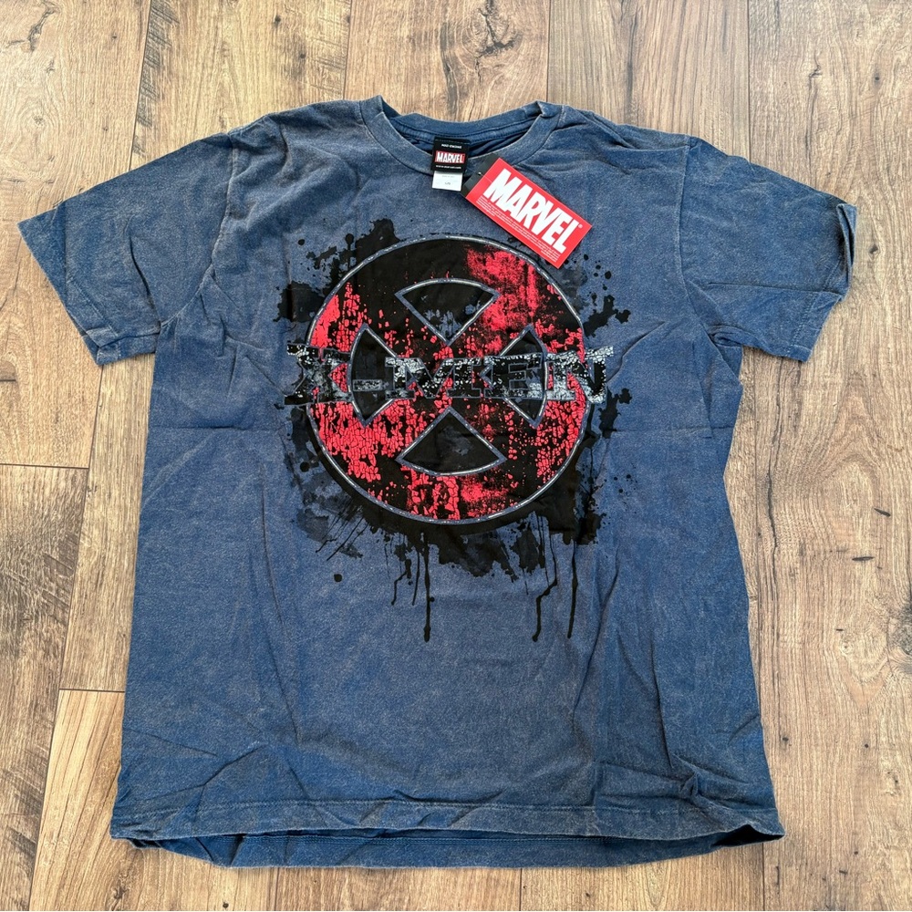 NOS Marvel  X-Men T-Shirt Stone Washed Rare NEW Size L 2009